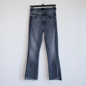 Mother Denim The Insider Crop Step Fray Gray Jeans